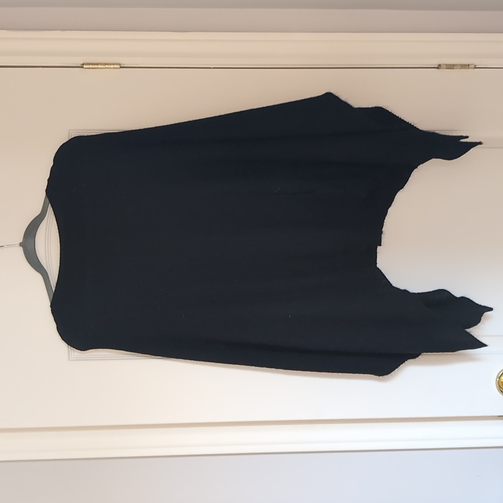 Shein poncho black with pocket